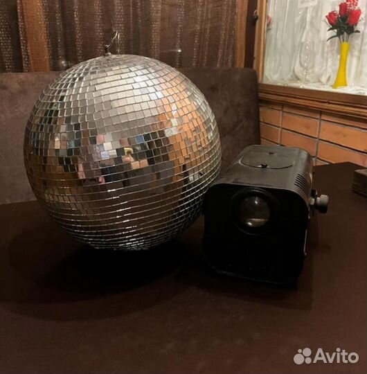 Диско шар зеркальный (комплект)