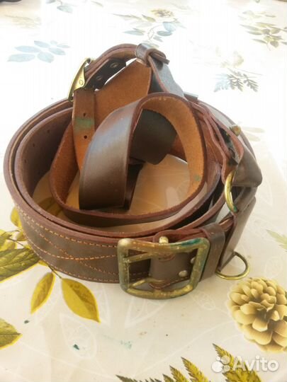 Кожанный ремень офицерский СССР