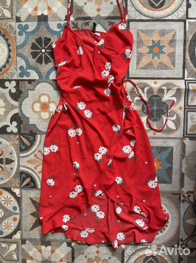 Платье на запах летне h&m