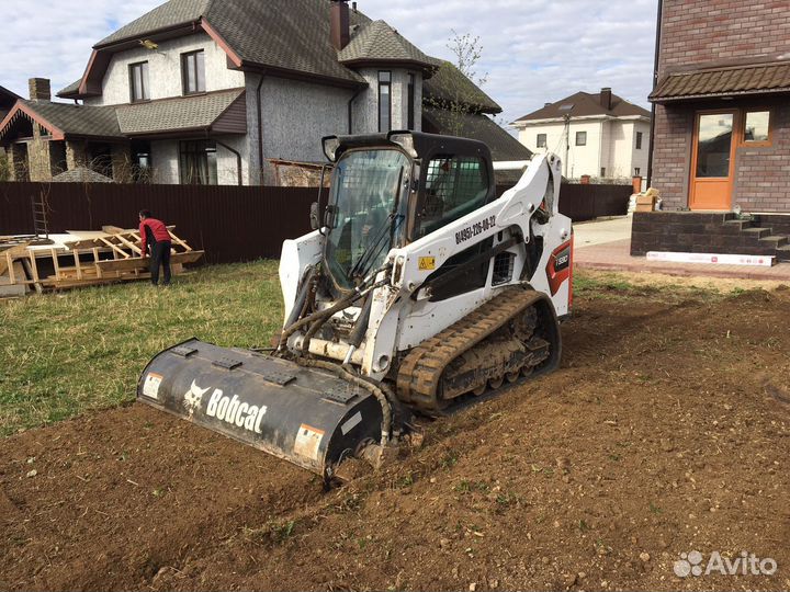 Вспашка земли выравнивание участка газон под ключ