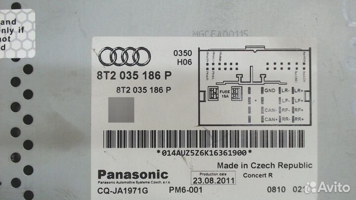 Магнитола Audi A4 (B8) Allroad, 2011