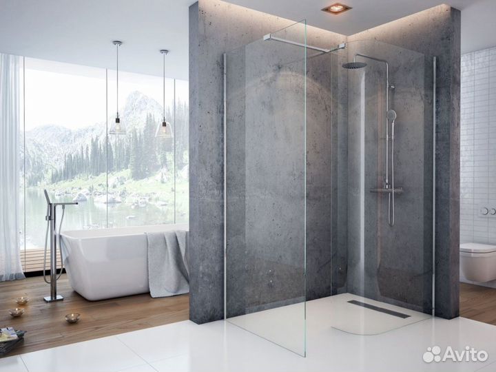 Душевая из стекла под ключ
