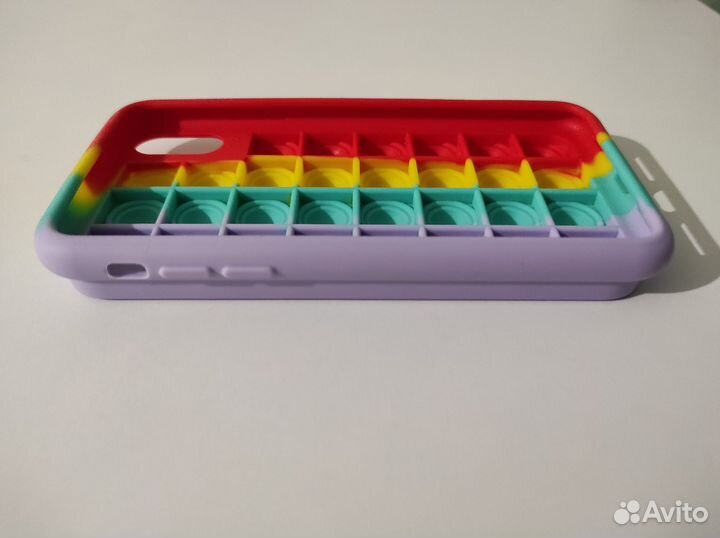 Чехол радужный на iPhone 10 поп-ит