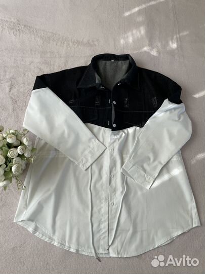 Джинсовая рубашка женская