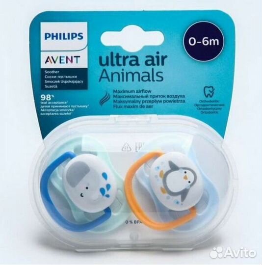 Соска пустышка avent 0-6