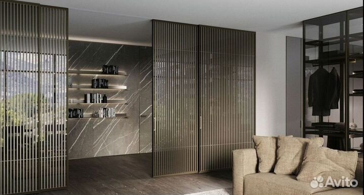 Раздвижные реечные перегородки