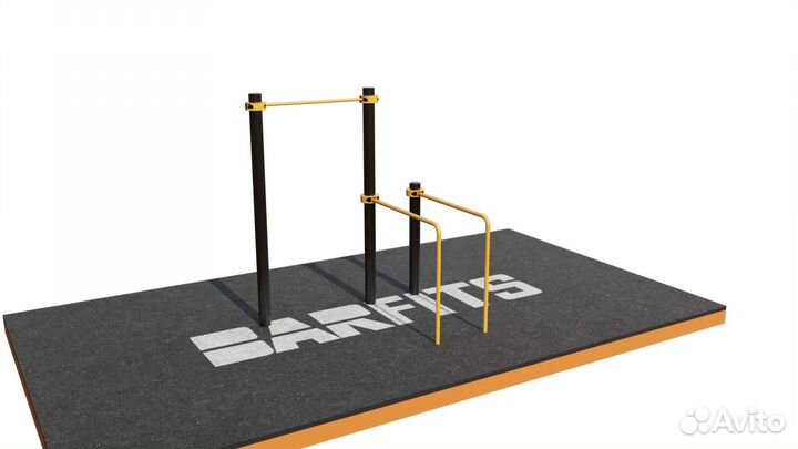 Турник С гнутыми брусьями свс-77 76мм пластик