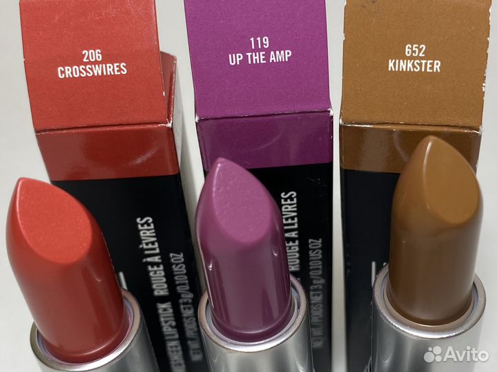 Набор помад MAC 3 шт. Оригинал новые