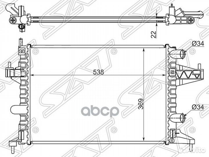 Радиатор Opel Corsa 00-06 / Combo 01-11 OP0007 Sat