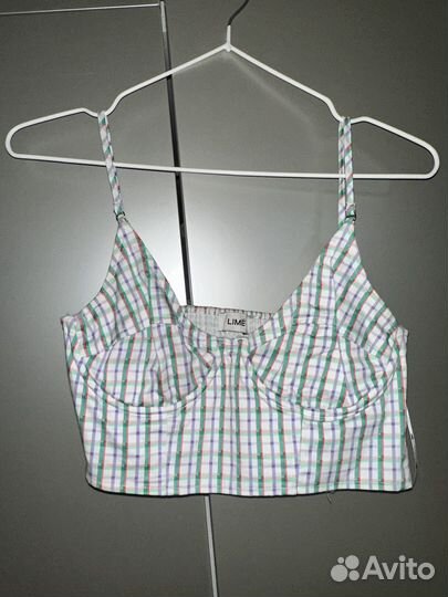 Рубашка + топ Lime в клетку