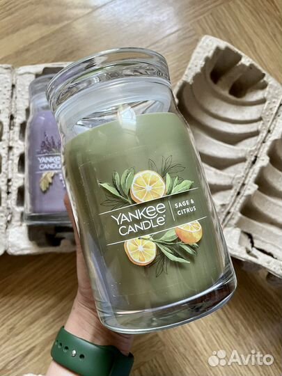 Свеча большая Yankee Candle Шалфей/Лимон Лаванда