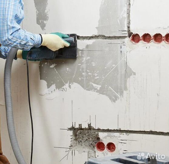 Штробление стен под проводку