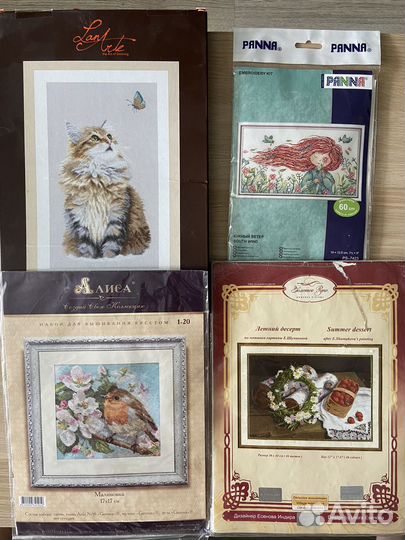 Остатки от набора для вышивания крестиком