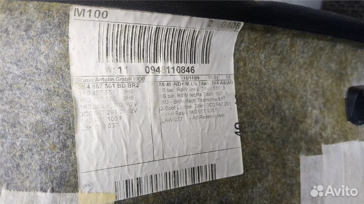 Обшивка потолка Volkswagen Golf 6, 2009