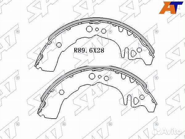 Колодки тормозные барабаные toyota vitz