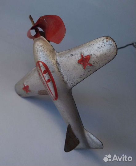 Старинная Самолет - флюгер игрушка Редкость СССР