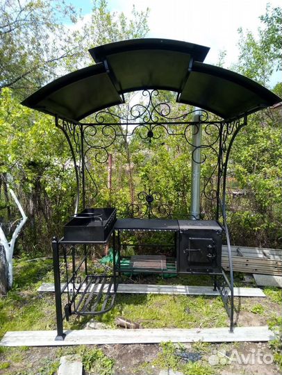 Мангал с печью