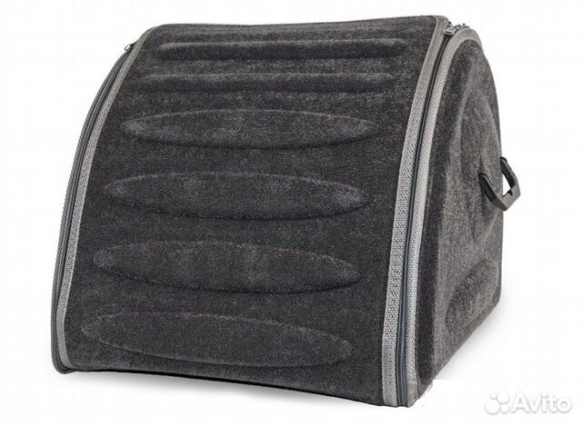 Органайзер в багажник текстиль 3D серый, 42х39х