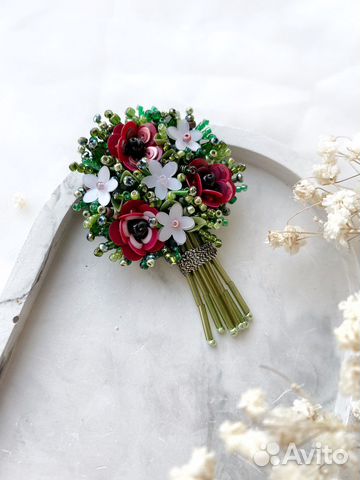Брошь Букет