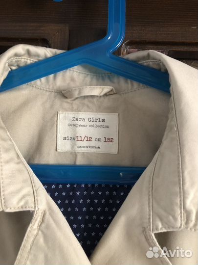 Тренч для девочки 152 см zara