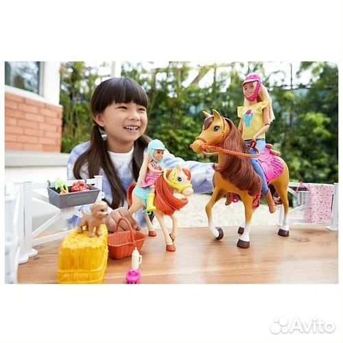 Barbie Барби Челси и любимые лошадки, FXH15