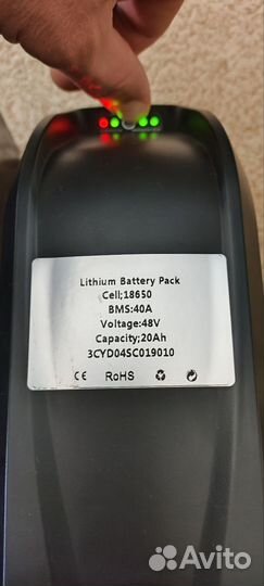 Батарея для электровелосипеда 48v 20ам/час