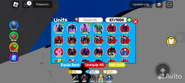 Продаю юнитов в toilet tower defense