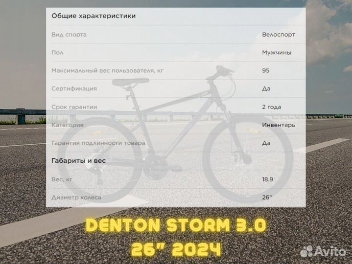 Велосипед горный Denton Storm 3.0 26