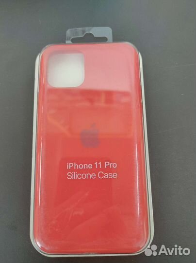 Силиконовый чехол на iPhone 11 Pro красный