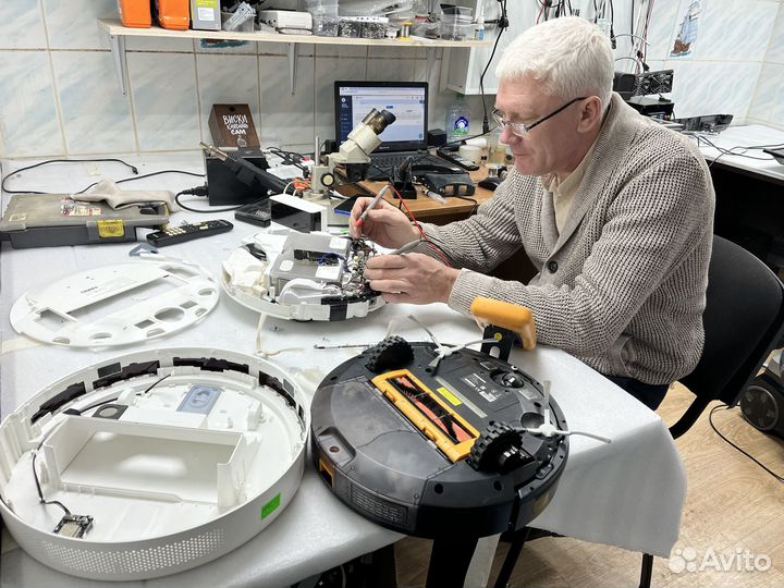 Ремонт роботов пылесосов. Ремонт пылесосов. Выезд