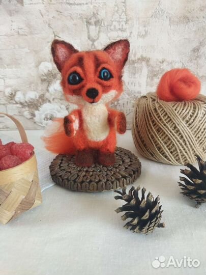 Лиса игрушка из шерсти