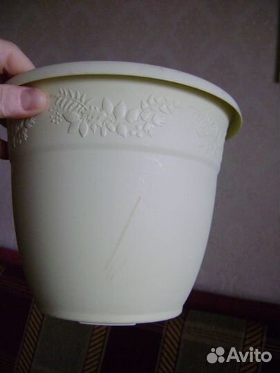 Горшки цветочные 2шт светлые б/поддона в Колпино