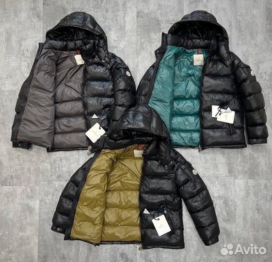 Куртка moncler maya nfc с оливковой подкладкой