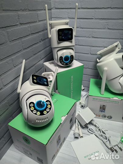 Камера видеонаблюдения с двумя объективами WiFi