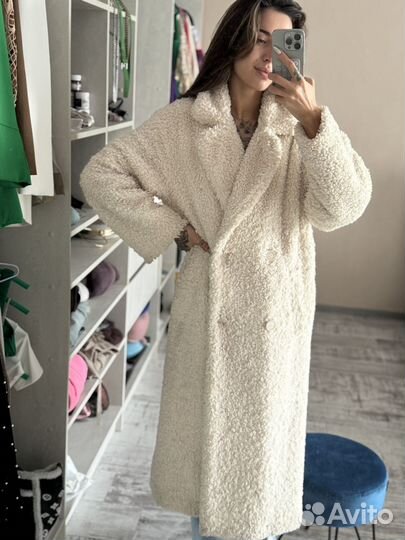Шуба белая тедди