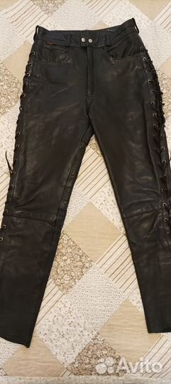 Мото штаны кожаные 46 р