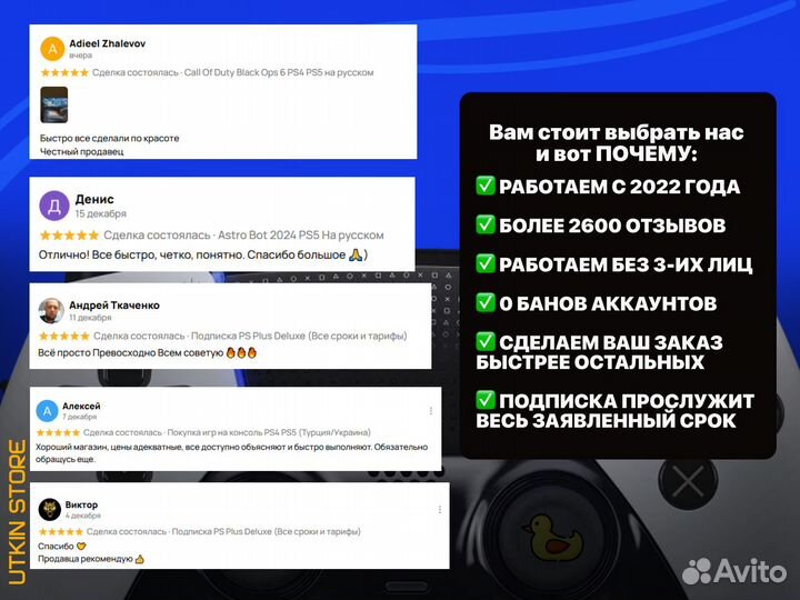 Подписка PS Plus Украина/Турция