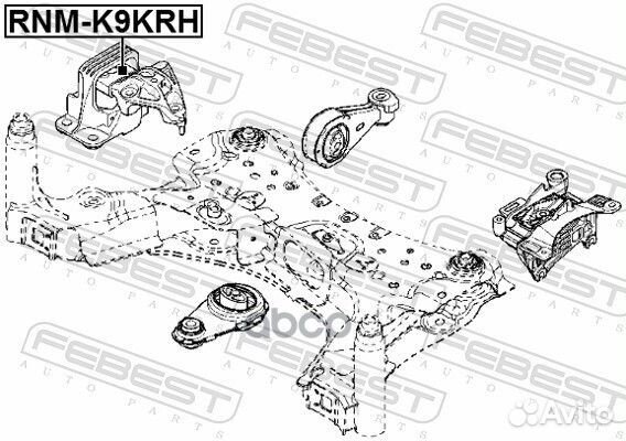 Подушка двигателя правая (гидравлическая)