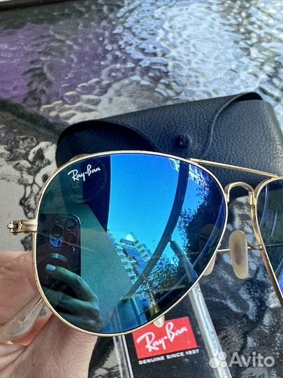 Очки ray ban aviator зеркальные