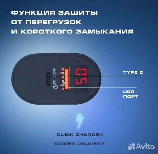 Адаптер для быстрой зарядки новый