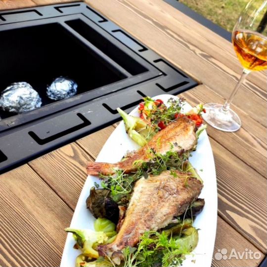 Круглый стол барбекю для дома и дачи напрямую с пр