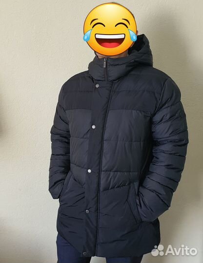Мужская зимняя куртка с капюшоном 52 размер