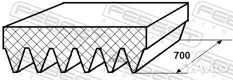 Ремень поликлиновой 6 клинов fiat ducato (230)