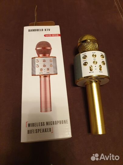 Беспроводной караоке микрофон - колонка ws-858