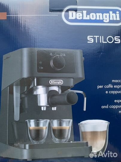 Кофеварка рожковая delonghi ec230.BK