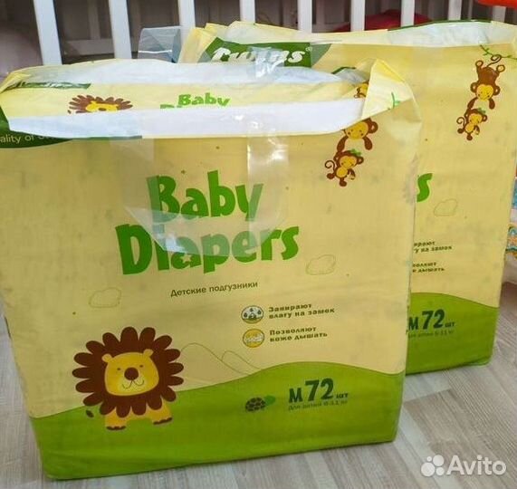 Японский подгузники 72шт размер 3(M)