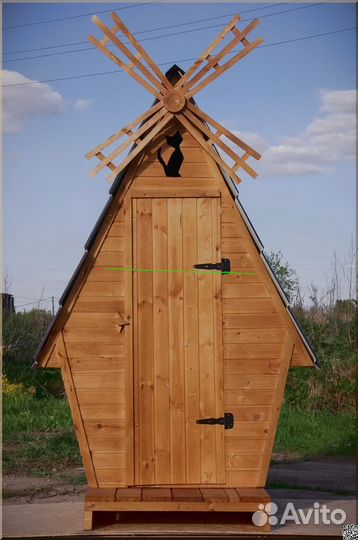 Дачный туалет деревянный KEY670