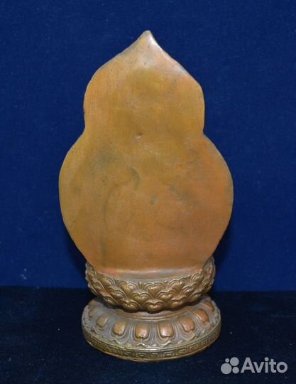 Статуэтка бронза патинированная- Будда с камнем