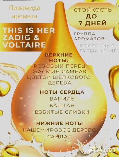 Масляные духи zadig voltaire this IS HER 3ml