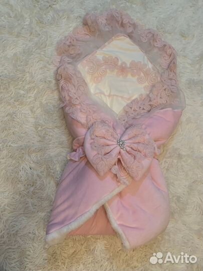 Конверт на выписку розовый на холодную погоду